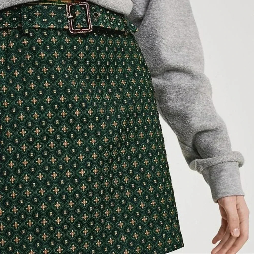 Urban Outfitters Green Peggy Jacquard Mini Skirt - Picture 3 of 6